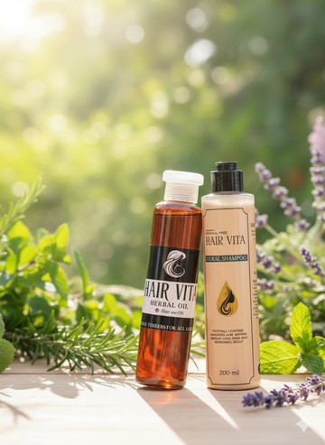 Hair Vita Herbal Oil + Hair Vita Shampoo Combo